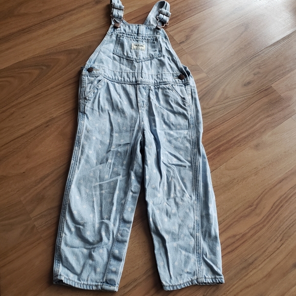 ⭐4/40⭐Oshkosh | Polka dot jean overalls - 24M